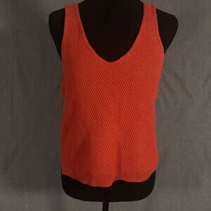 Marine Layer 100% Cotton Knit Sweater‎ Tank Women’s Red Orange Medium